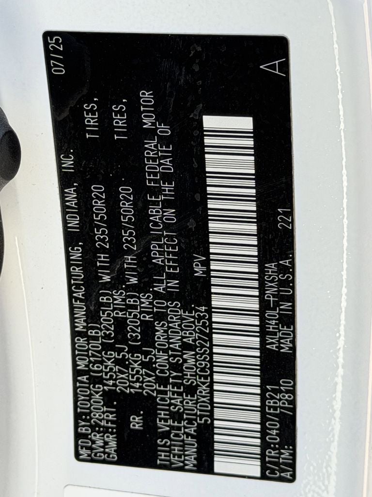 2025 Toyota Sienna XSE 7 Passenger