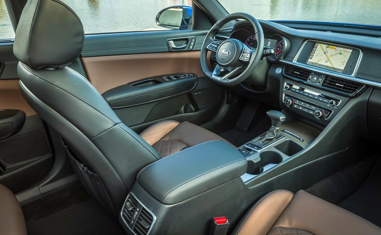 Image of the interior of a 2019 Kia Optima.