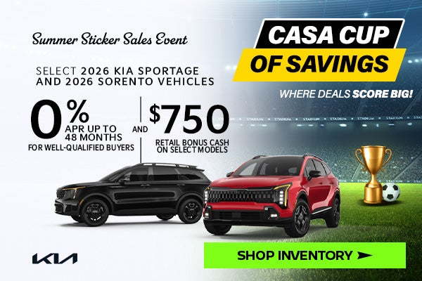 SELECT 2026 Kia Sportage and 2026 Sorento Vehicles