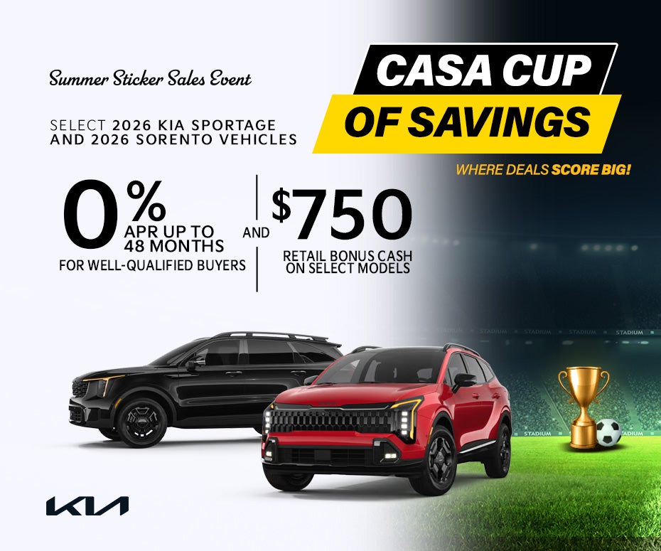 SELECT 2026 Kia Sportage and 2026 Sorento Vehicles